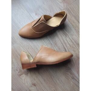 Nisolo Emma d’Orsay Slip On Oxford Flats Womens 7 Almond Tan